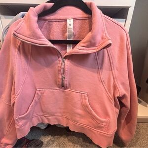 Pink Quarter-Zip Pullover LULULEMON SCUBA HALF ZIP